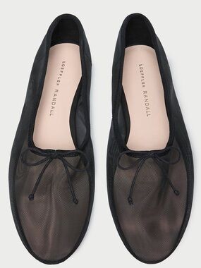 Loeffler Randall Landon Black Mesh Ballet Flats Women’s